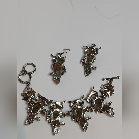 Unakite Owl Jewelry Set - Picture 5 of 5